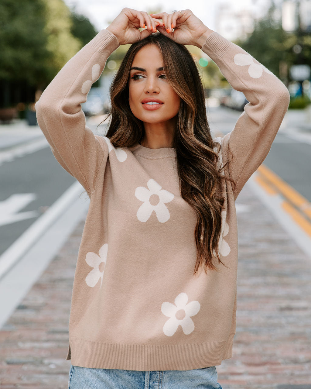 Pushing Daisies Knit Pullover Sweater