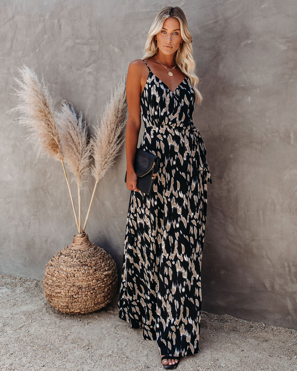 Can I Have This Dance Printed Wrap Maxi Dress - SALE