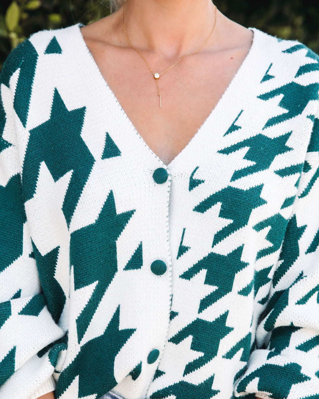 Strike A Pose Houndstooth Cardigan