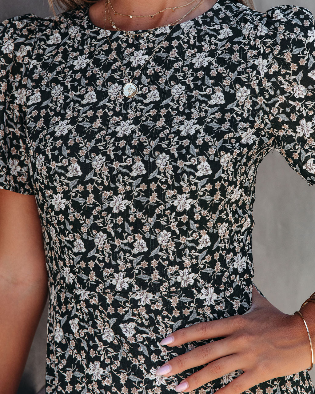 Tea Party Affair Floral Ruffle Mini Dress