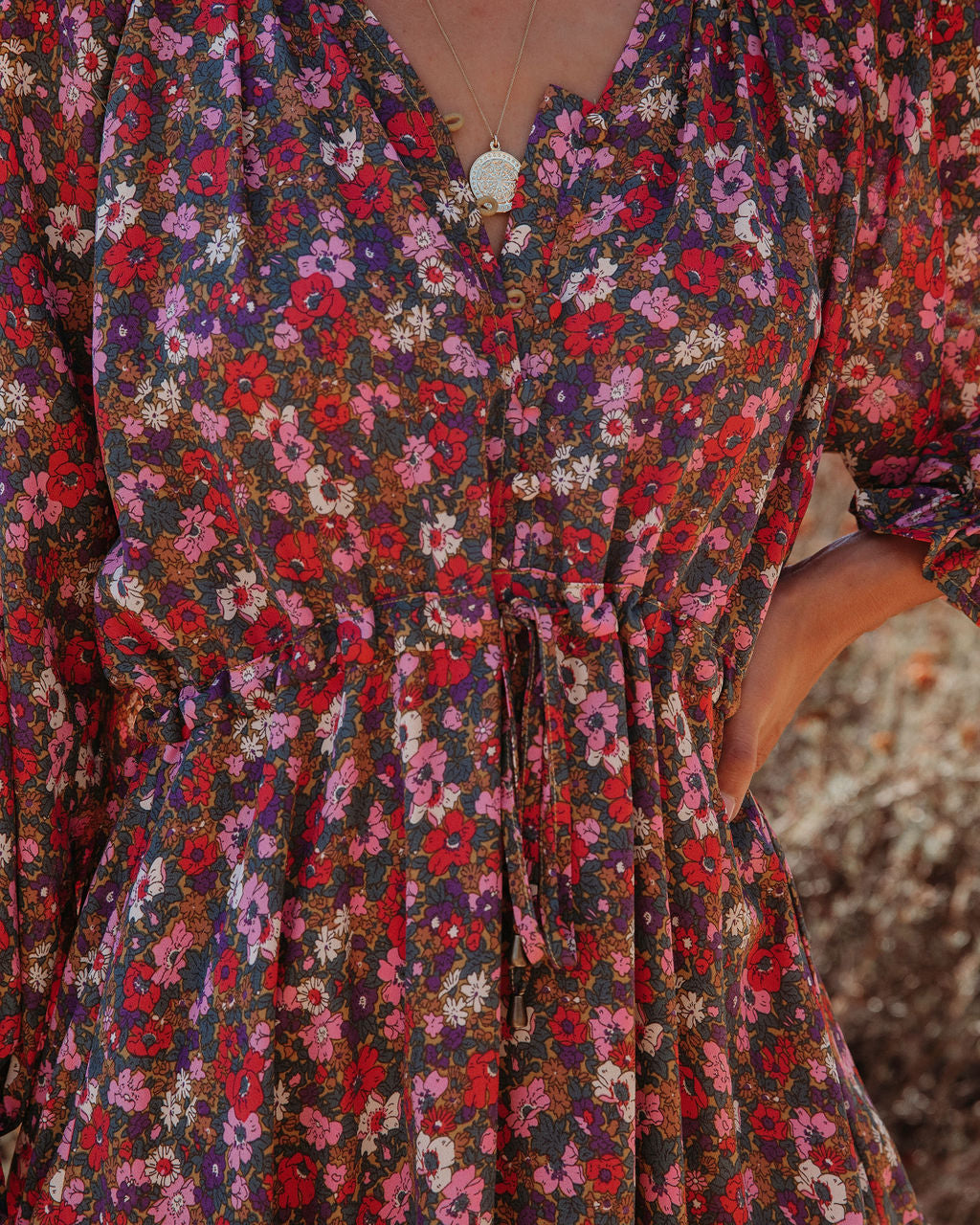 Be With You Floral Ruffle Mini Dress