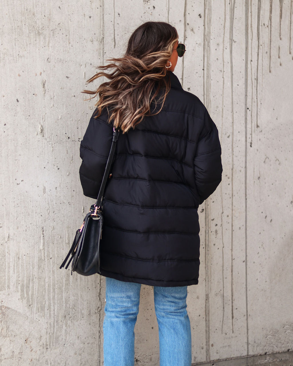Jacksonia Pocketed Puff Coat - Black