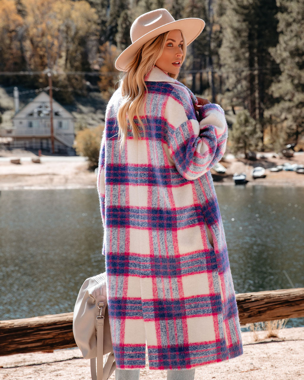 Jolie Pocketed Plaid Coat