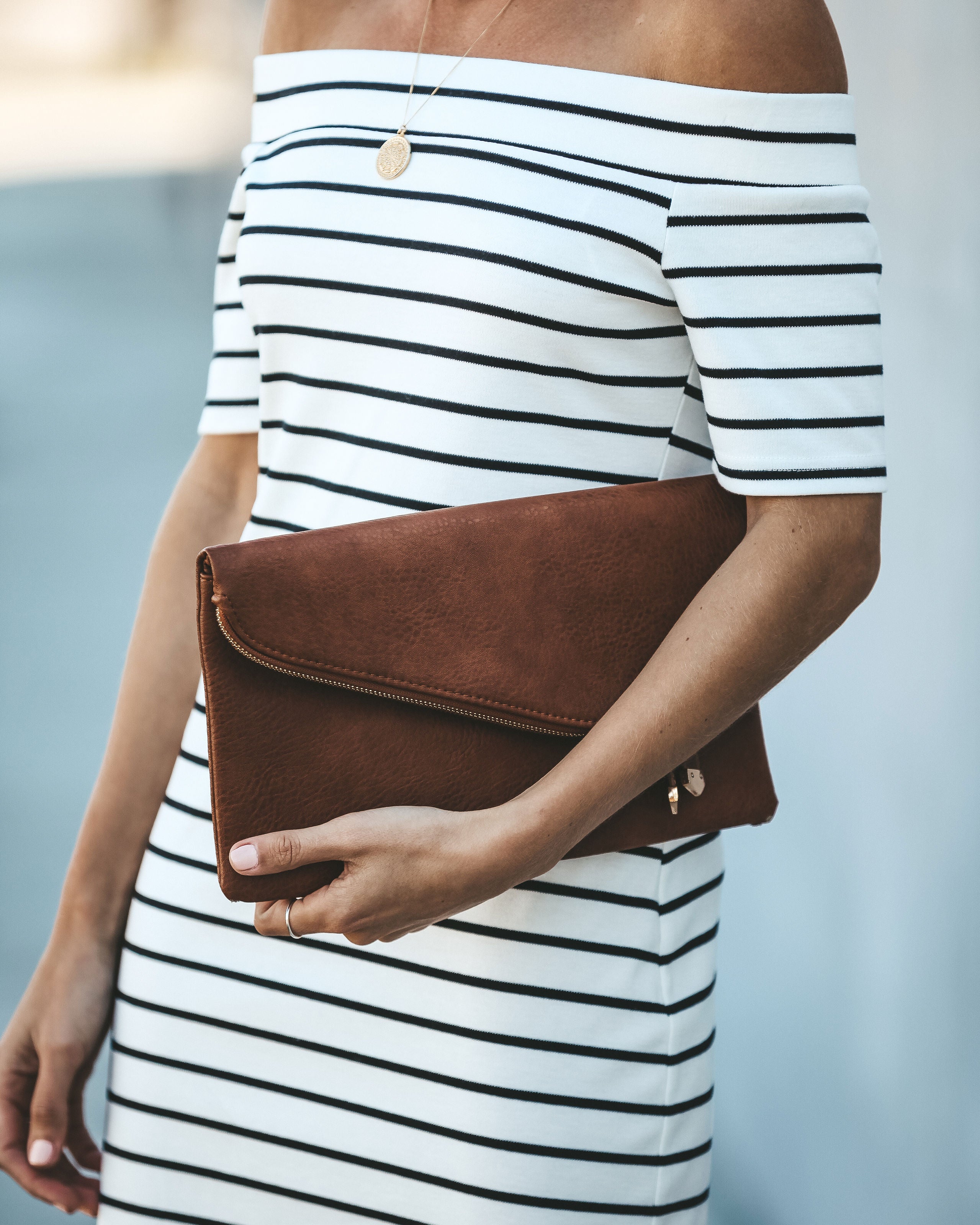 Casual Magic Off The Shoulder Striped Dress - FINAL SALE