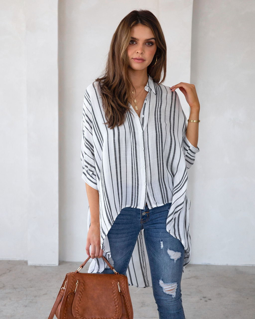 Michelle Lightweight High Low Top - FINAL SALE