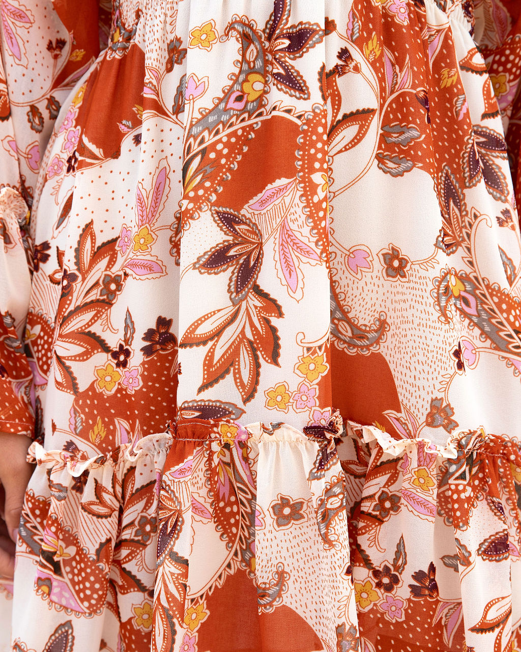 Upon The Harvest Floral Bell Sleeve Mini Dress - SALE