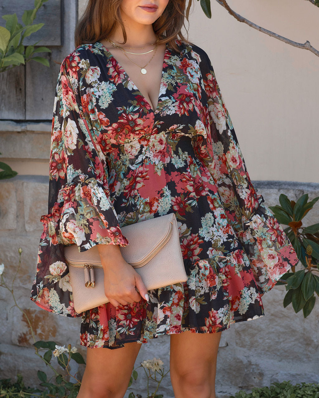 Most Wanted Floral Smocked Mini Dress - FINAL SALE