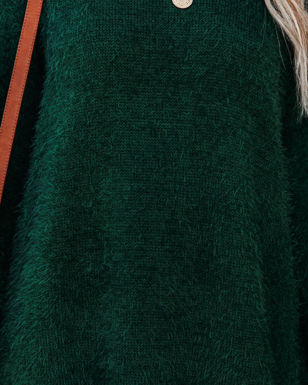 So In Love Knit Sweater Dress - Hunter Green