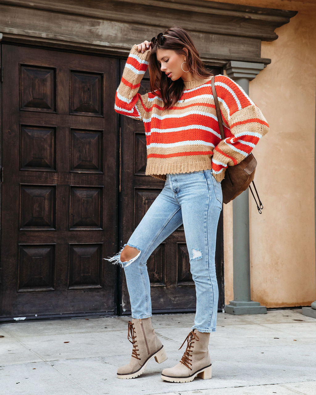 That Autumn Life Knit Striped Pullover Sweater