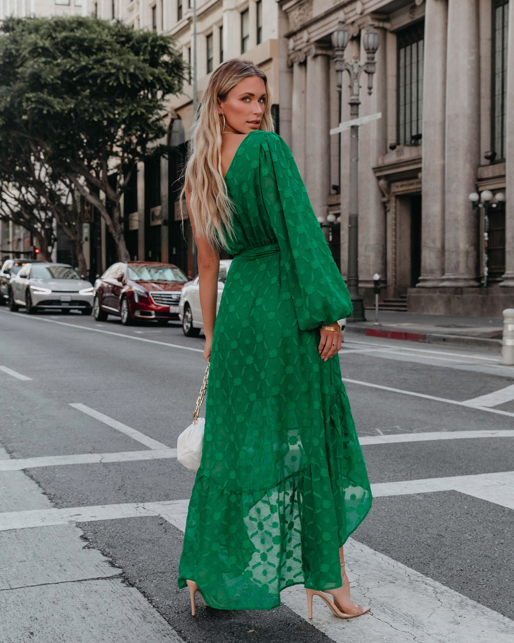 New Kind Of Love One Shoulder Ruffle Maxi Dress - Green