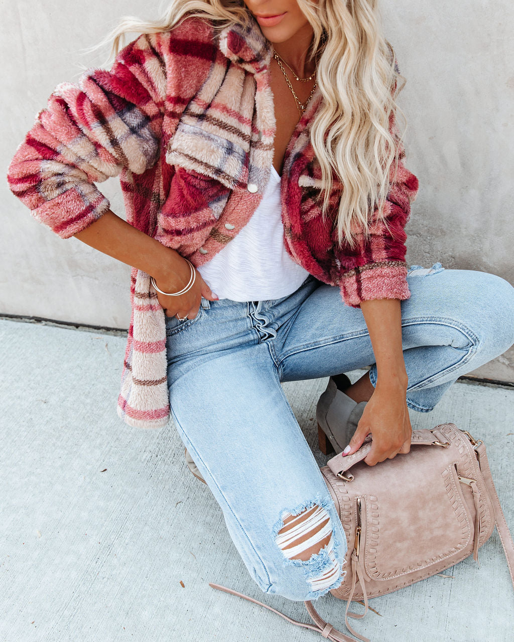 Mendocino Plaid Soft Knit Jacket - SALE
