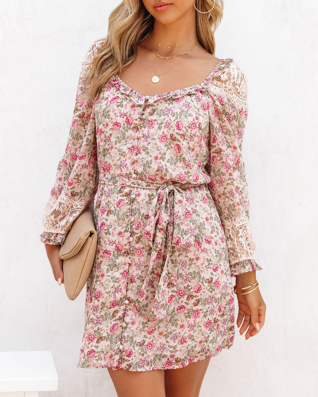 Letty Floral Lace Mini Dress - FINAL SALE