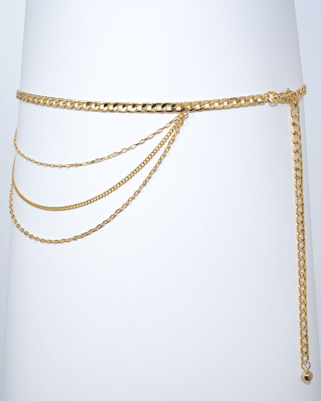 Shashi - Justina Layered Chain Belt - Gold