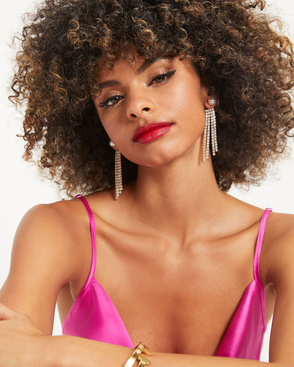 Jackie O Pearl Fringe Drop Earrings - Gold