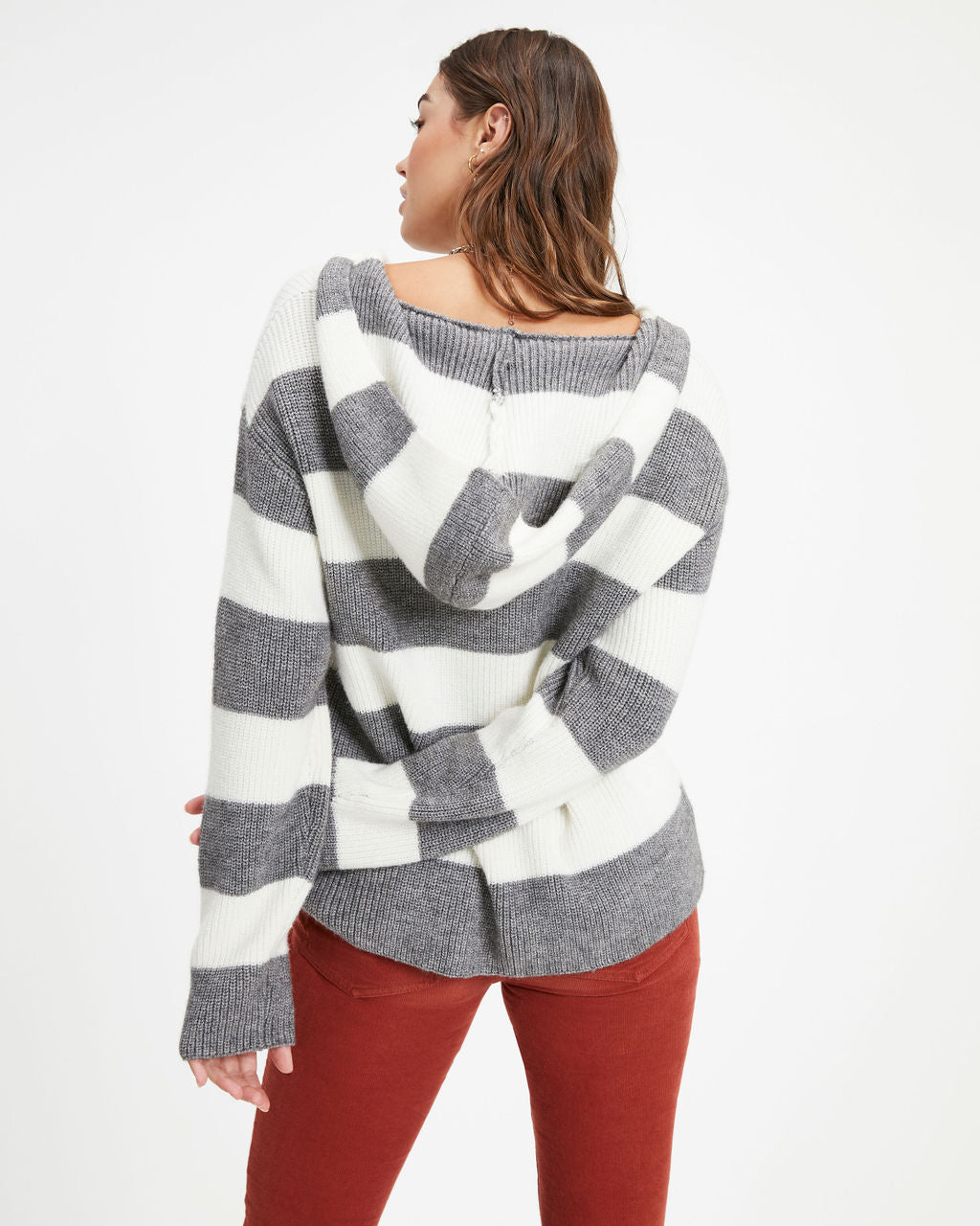 Huntington Striped Knit Hooded Pullover Sweater - FINAL SALE