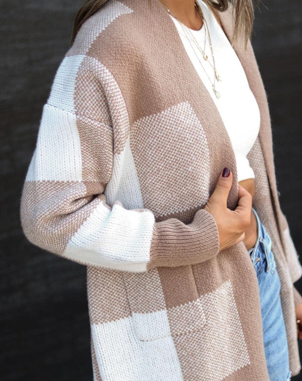 Something About Her Pocketed Plaid Cardigan