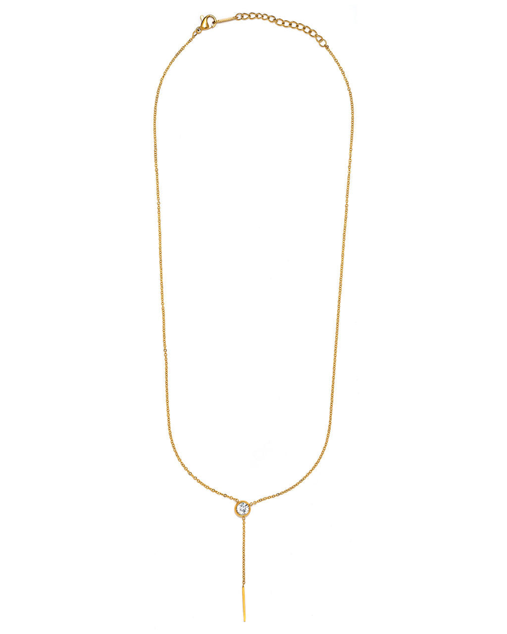 Trinity Lariat Necklace - Gold