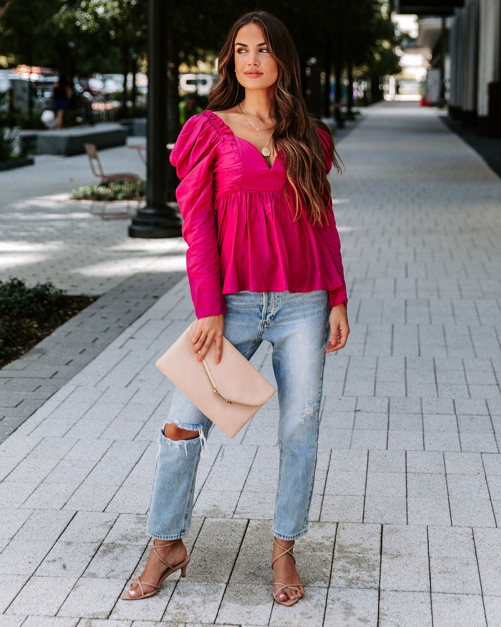 Your Royal Flyness Sweetheart Puff Sleeve Top - Berry - FINAL SALE