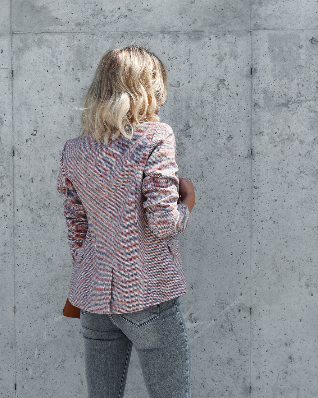 Henry Houndstooth Pocketed Blazer
