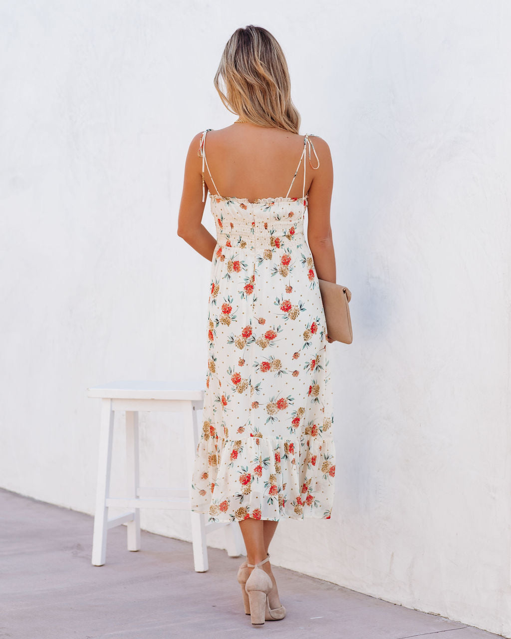 Diedra Floral Chiffon Midi Dress