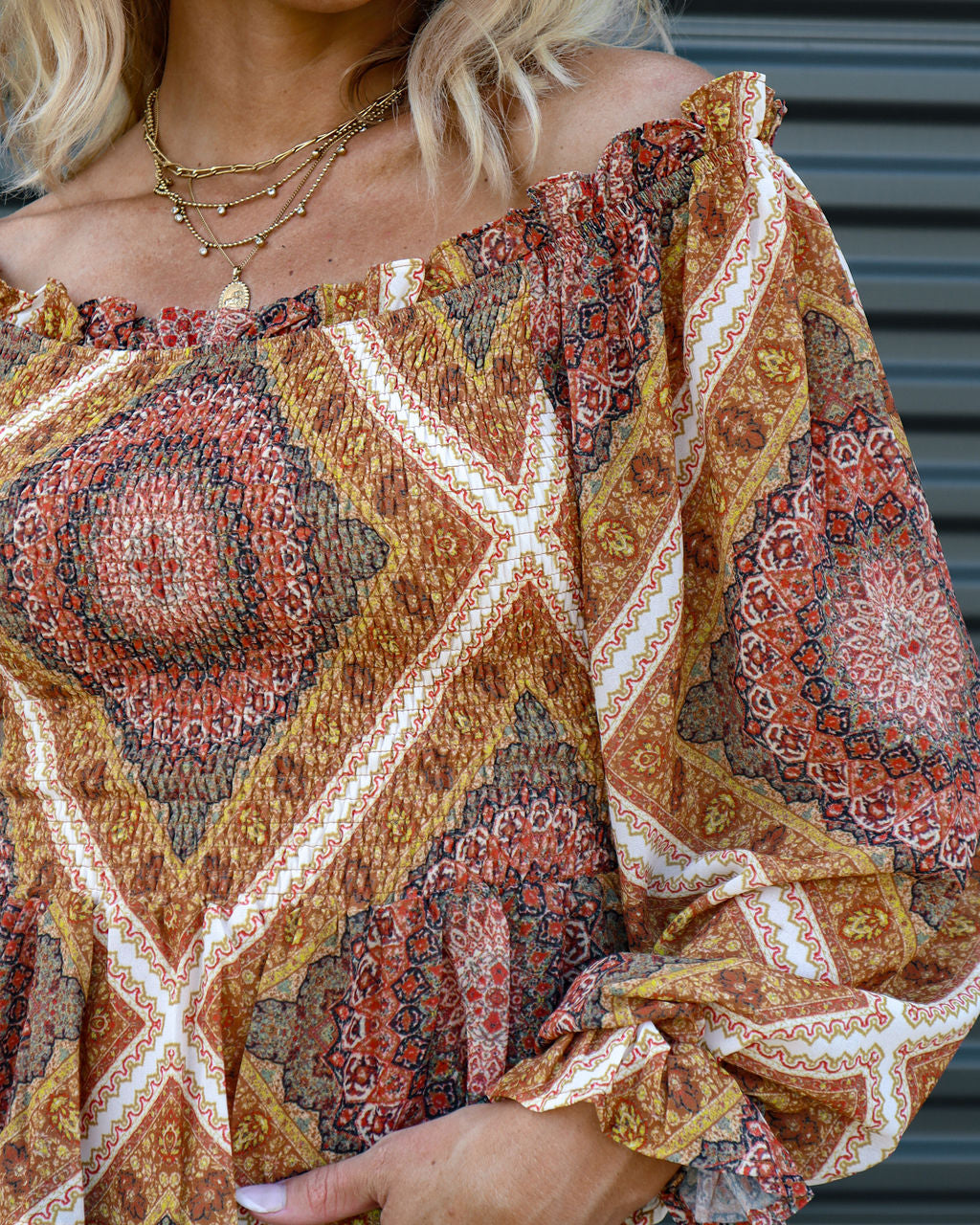 Dawn Smocked Off The Shoulder Top