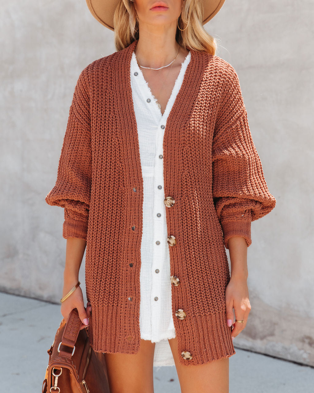 Stay Cozy Knit Cardigan - Camel