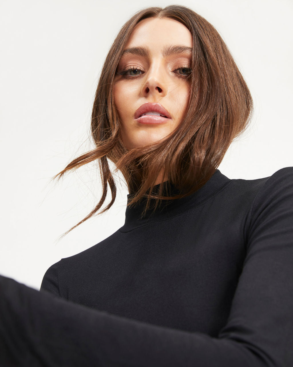 Day To Day Turtleneck Knit Top - Black