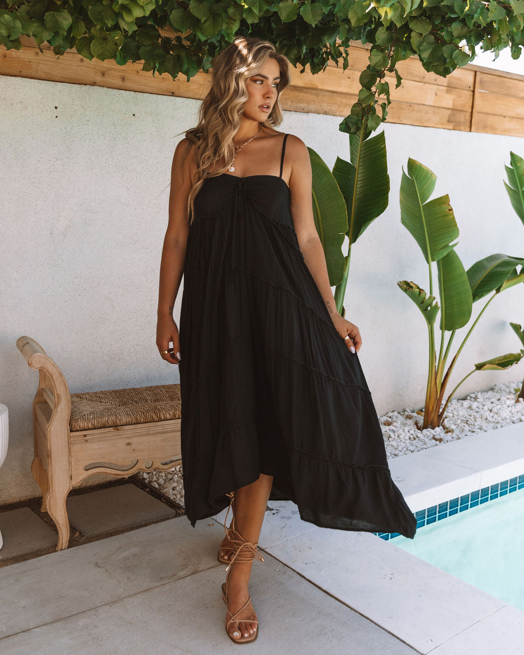 Del Mar Pocketed High Low Maxi Dress - FINAL SALE