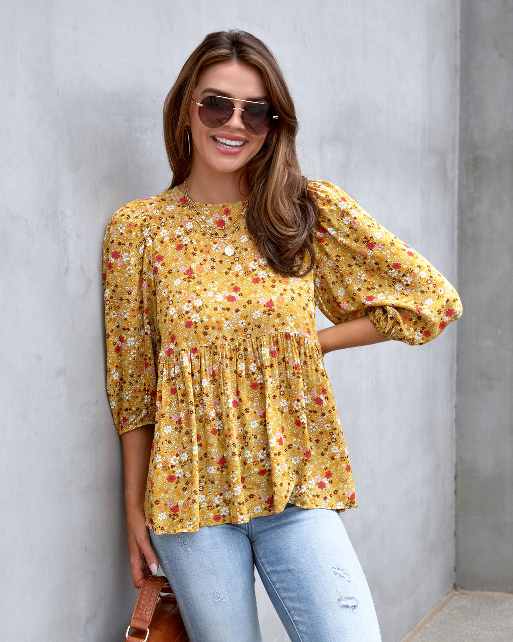 Orchard Adventures Floral Babydoll Top - FINAL SALE