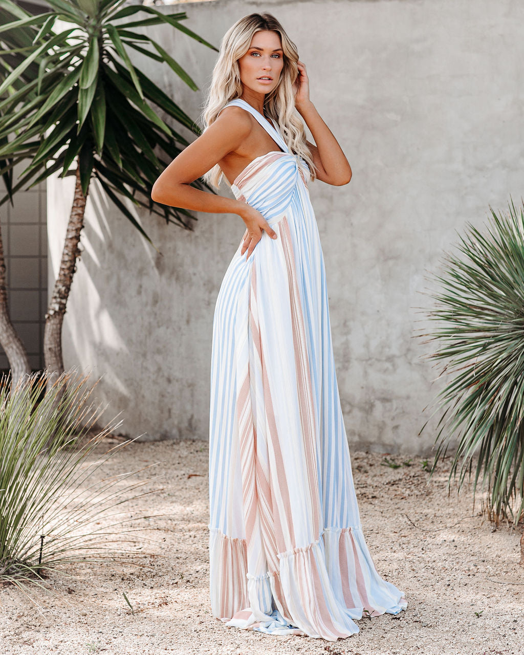 Angel Island Striped Maxi Dress - SALE