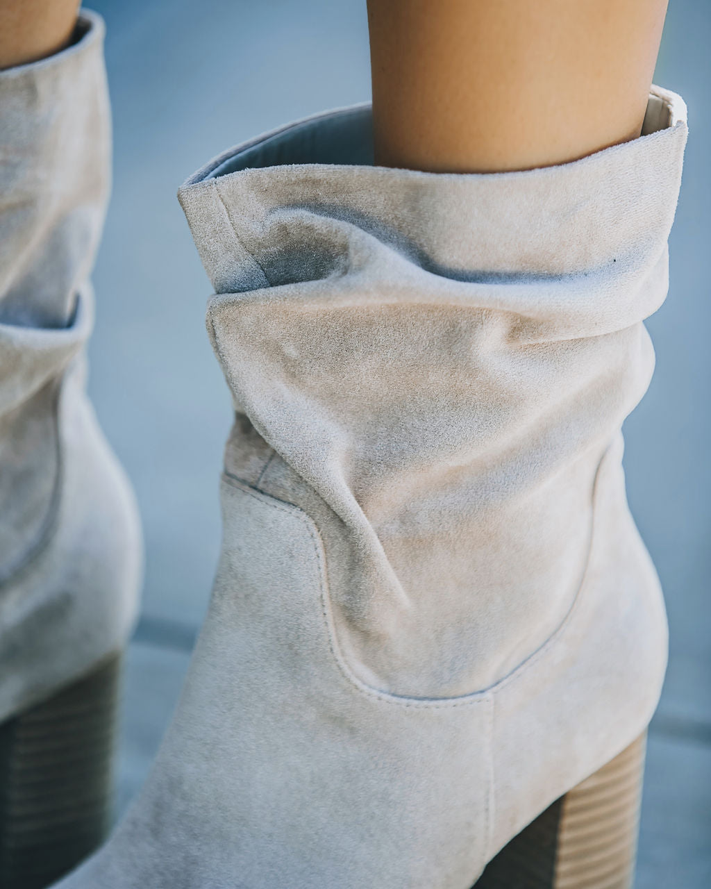 Darby Heeled Slouch Bootie - Grey