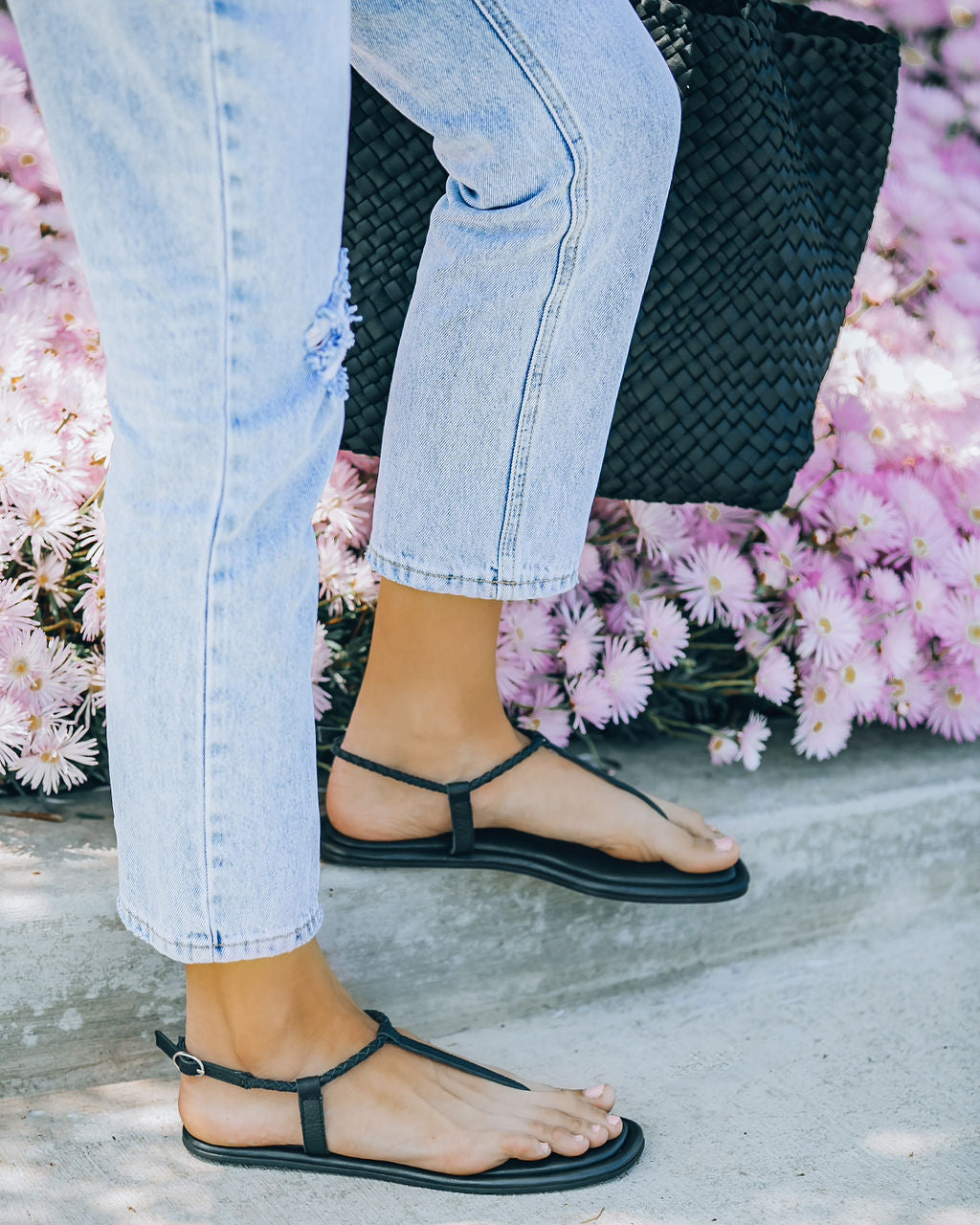 Lively Braided Sandal - Black - FINAL SALE