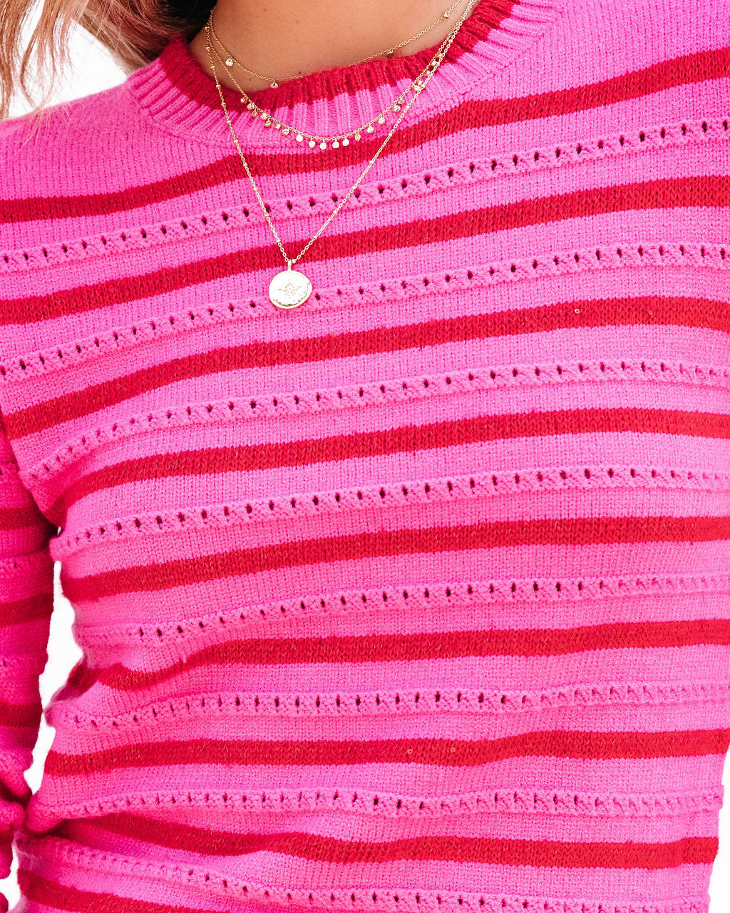 Darling One Knit Striped Sweater