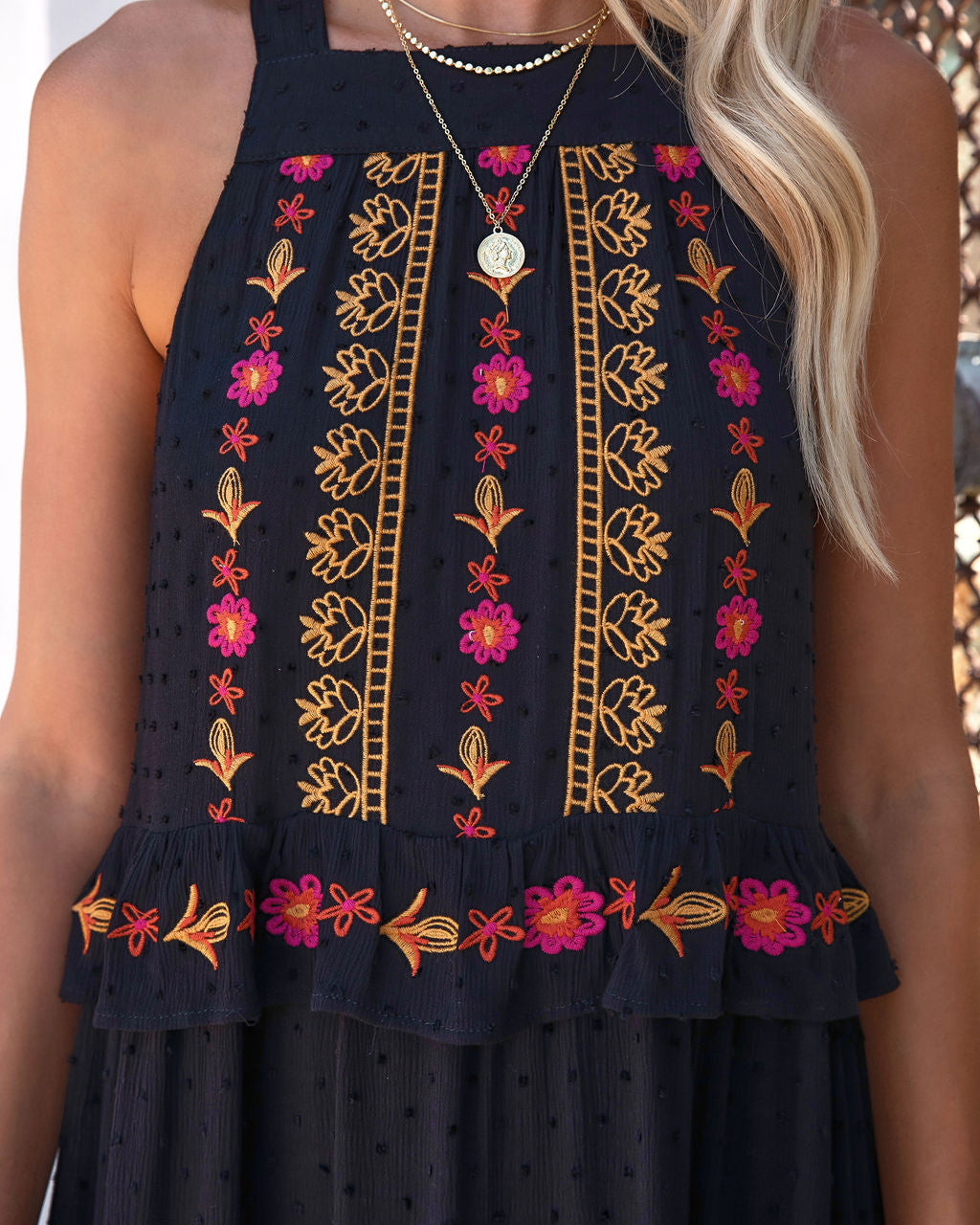 Tenya Floral Embroidered Maxi Dress - FINAL SALE