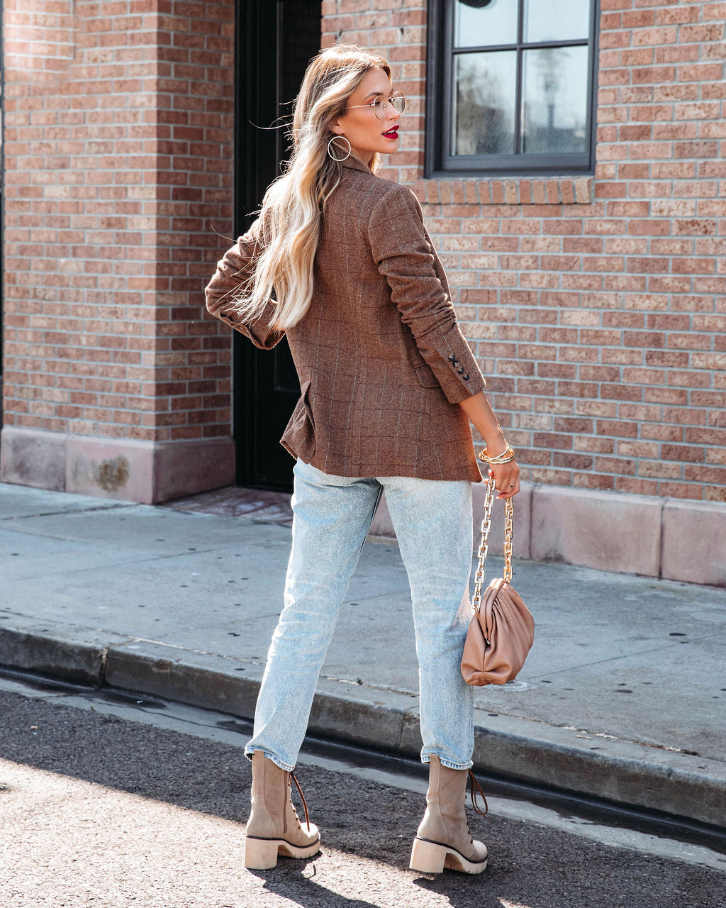 Glasgow Pocketed Herringbone Blazer