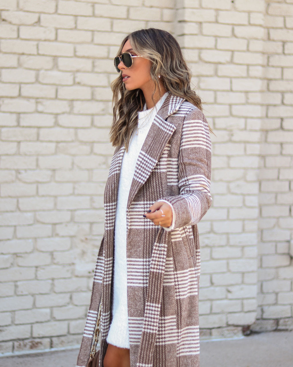 Keeping It Real Pocketed Plaid Coat