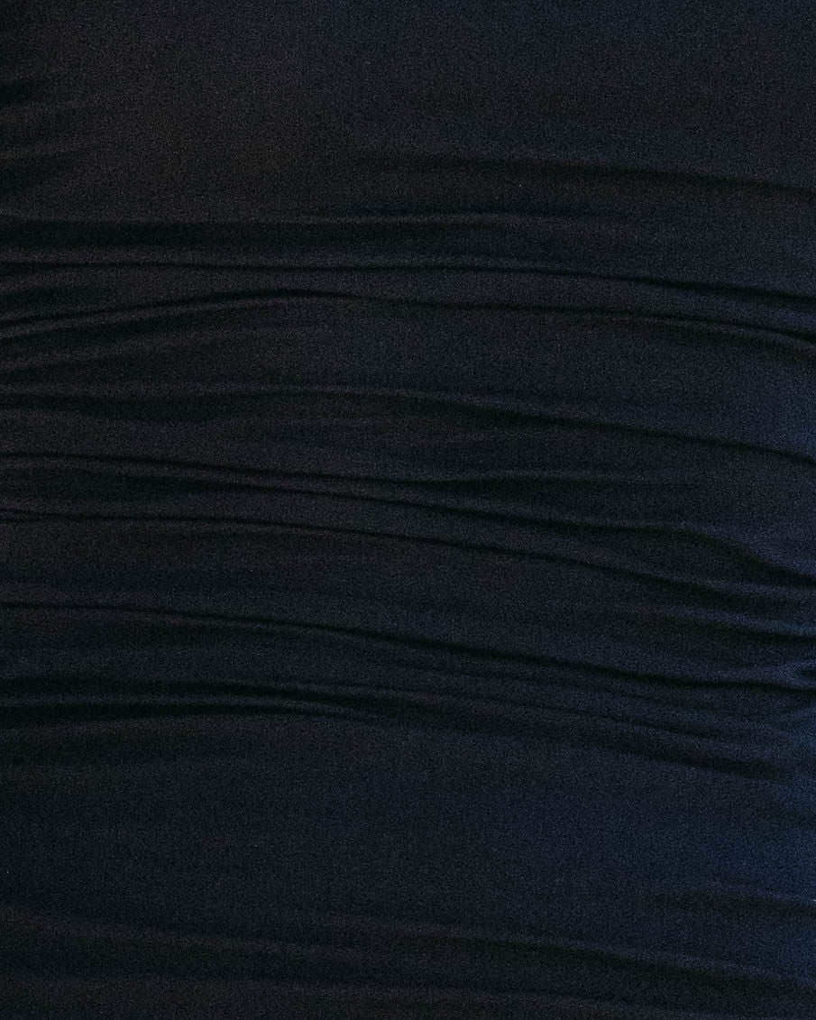 Twas The Night Drape Off The Shoulder Midi Dress - Black