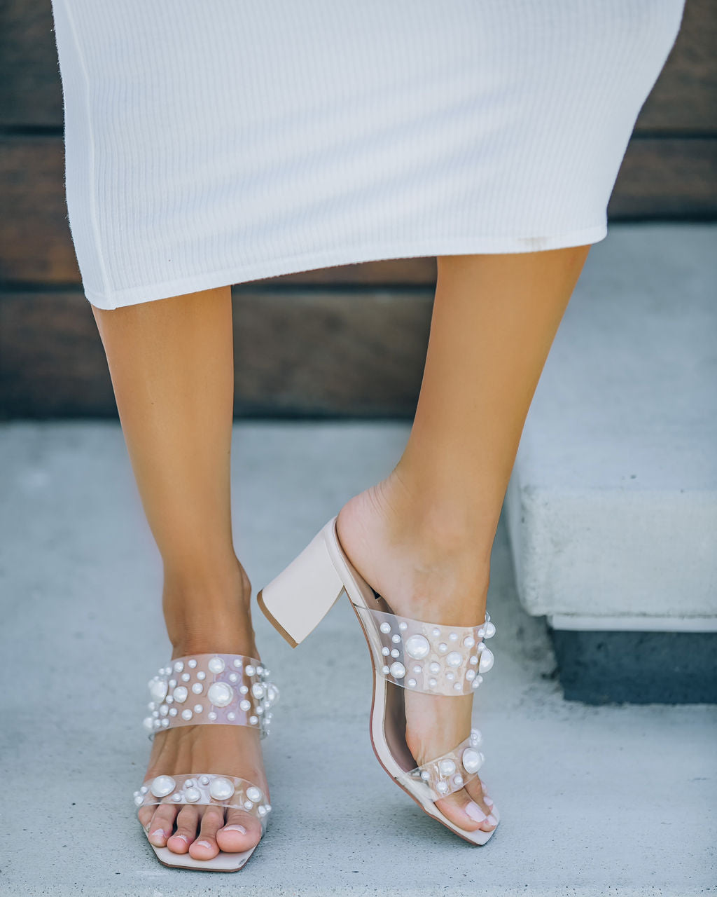 Gracelia Pearl Embellished Heeled Sandal - FINAL SALE