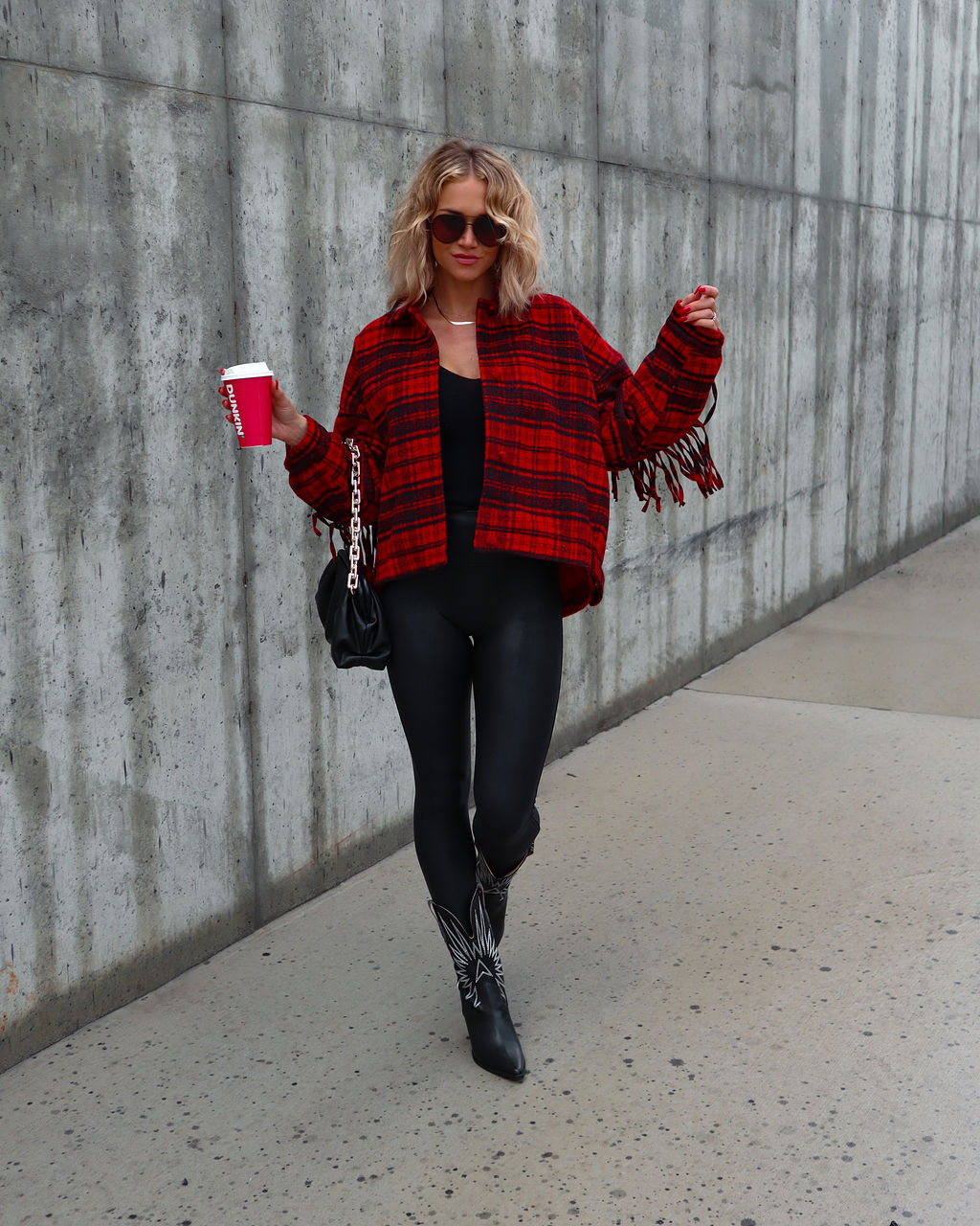 Robynn Plaid Jacket - Red