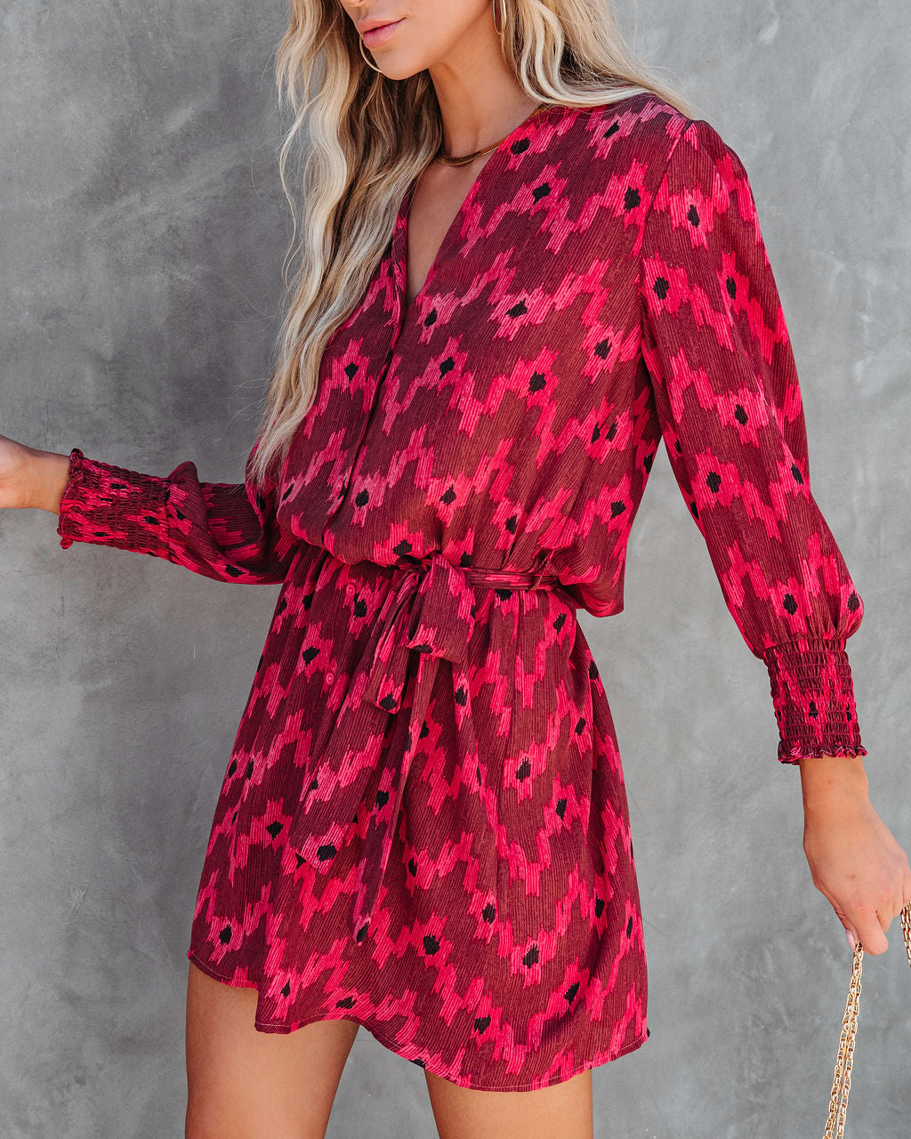 Shay Printed Button Down Shirt Dress - SALE