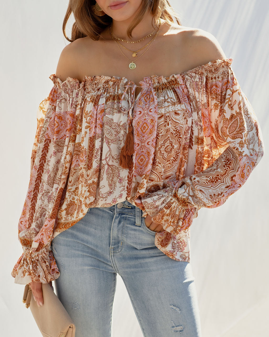 Call Away Floral Tassel Tie Top - FINAL SALE