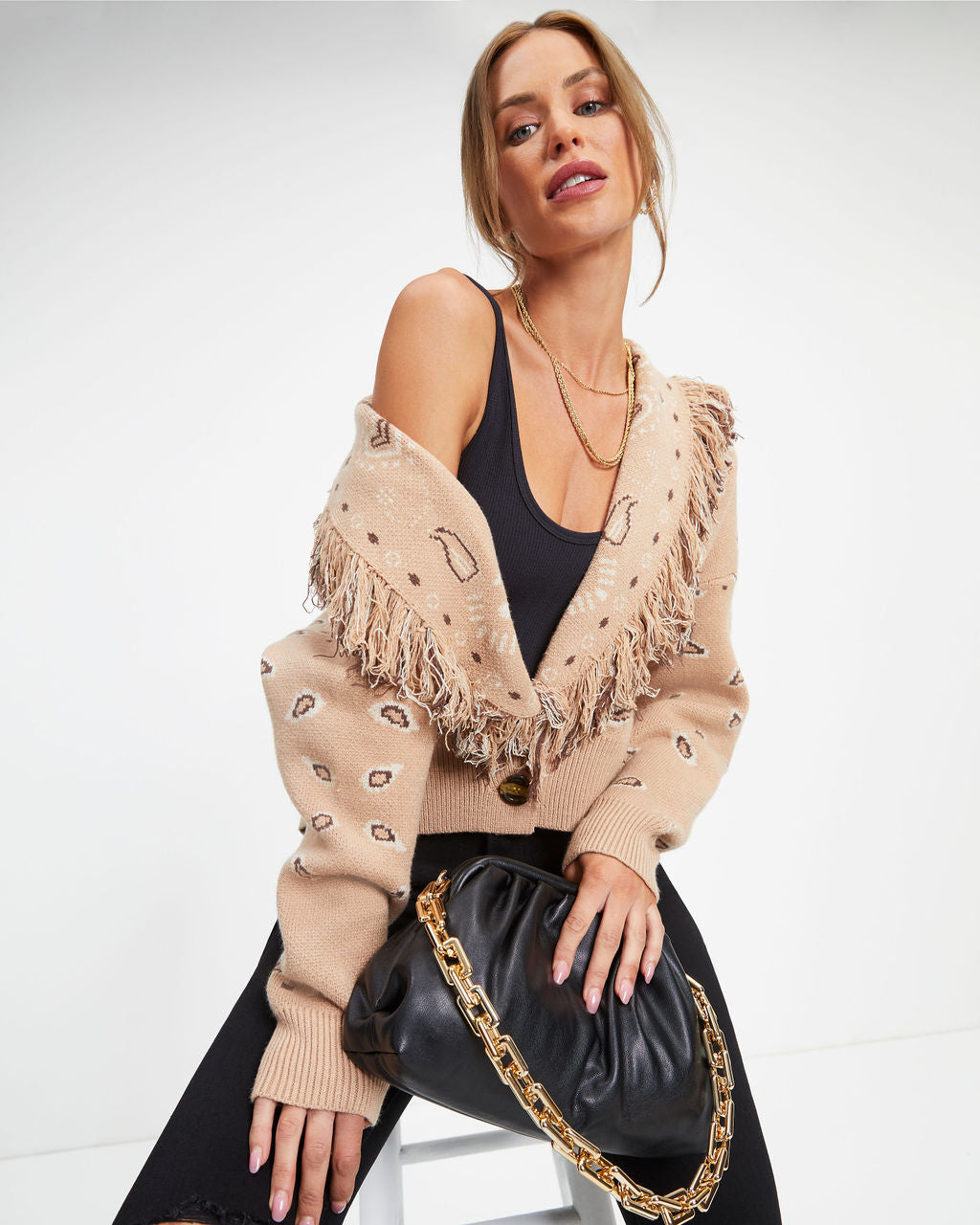 Wild Out Bandana Fringe Cardigan