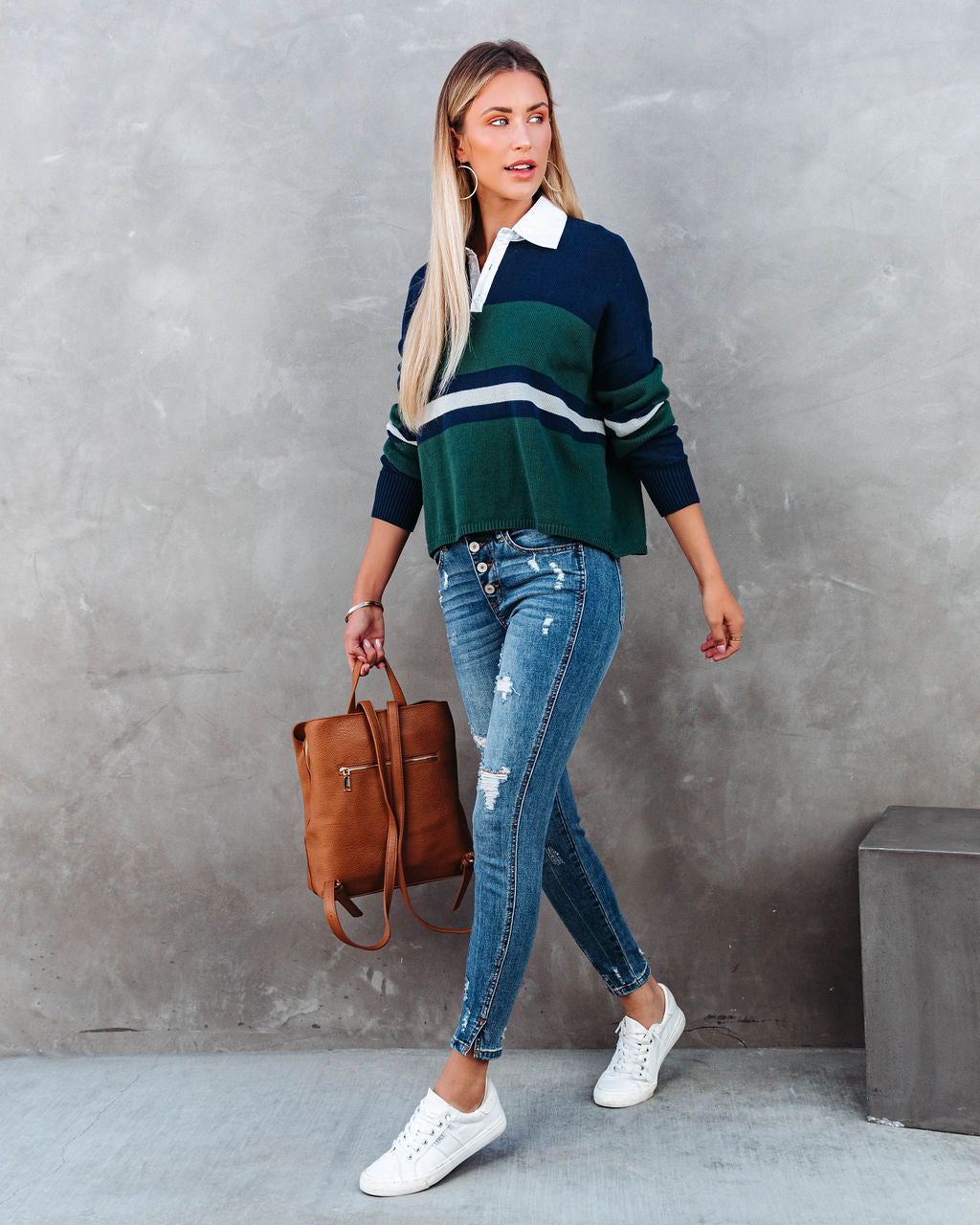 Edward Knit Rugby Pullover Sweater