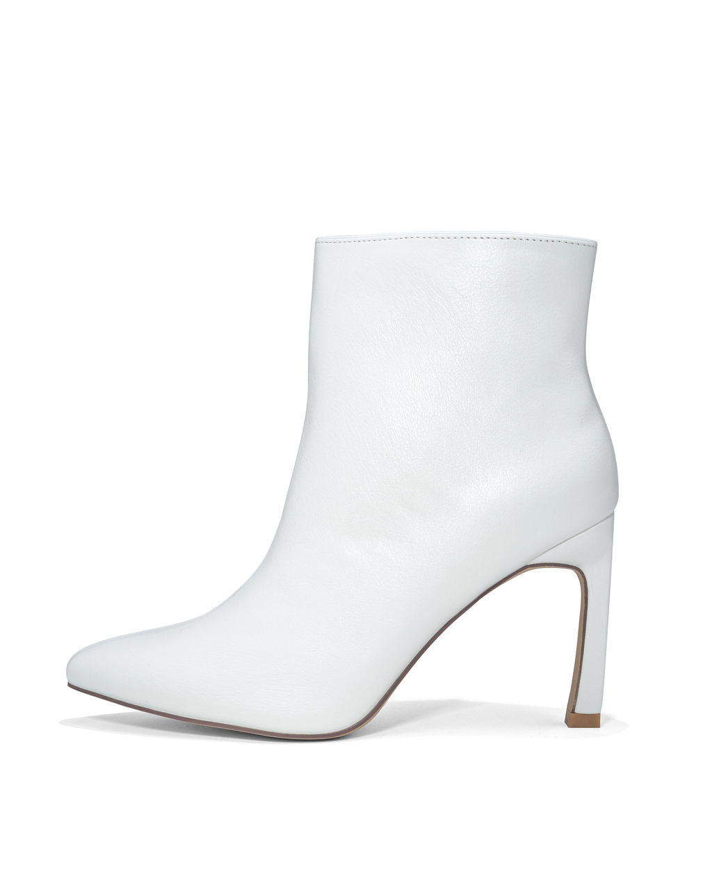 Jae Faux Leather Heeled Bootie - White