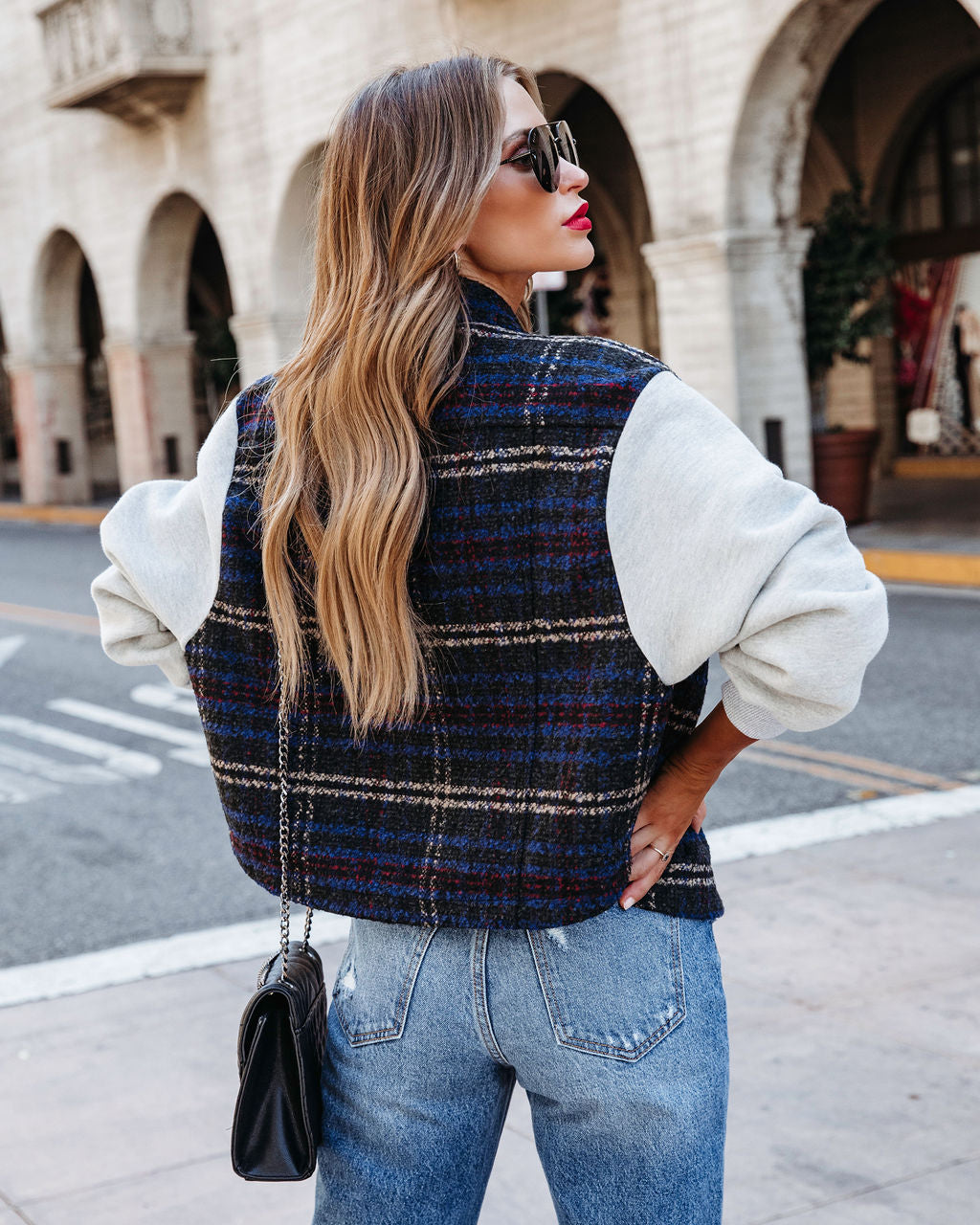 Hayes Plaid Contrast Jacket