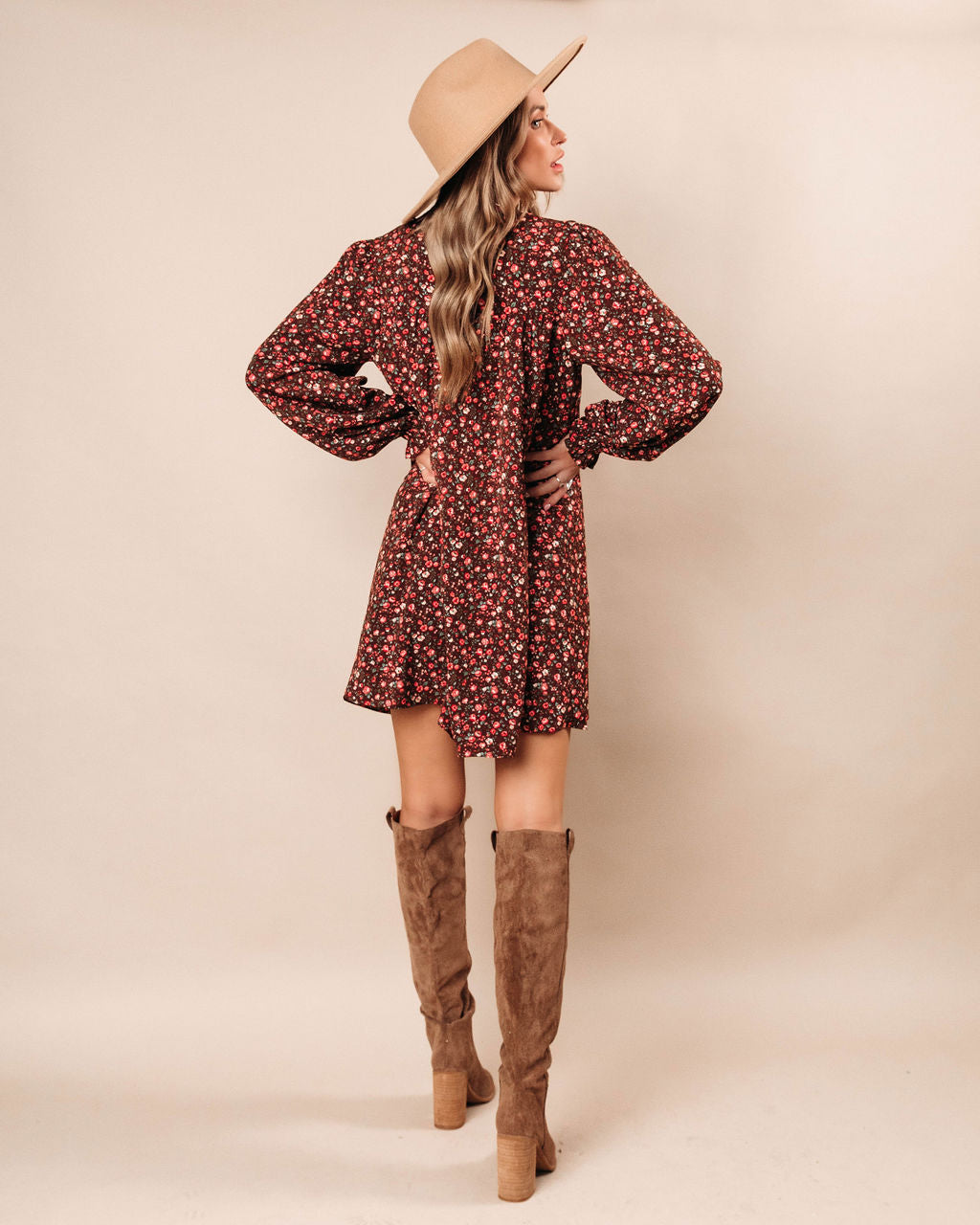 Grateful Hearts Floral Mini Dress