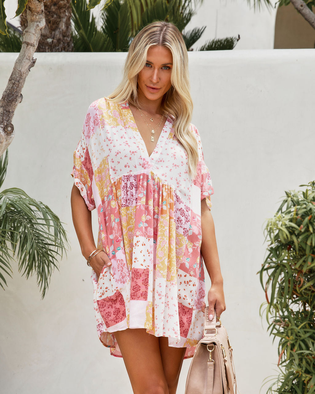 Milford Pocketed Patchwork Babydoll Dress - FINAL SALE