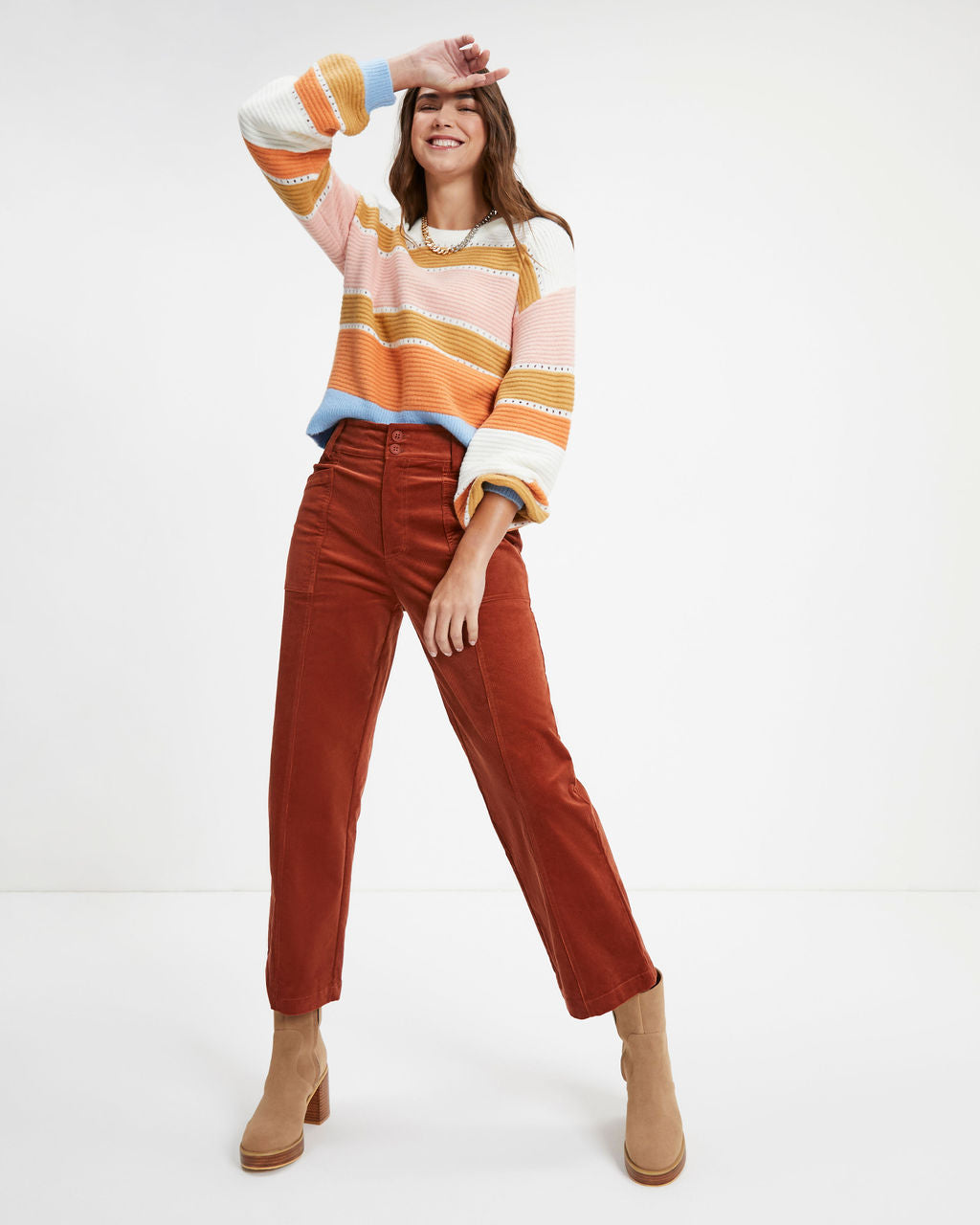 Outside The Lines Striped Knit Pullover Sweater - FINAL SALE