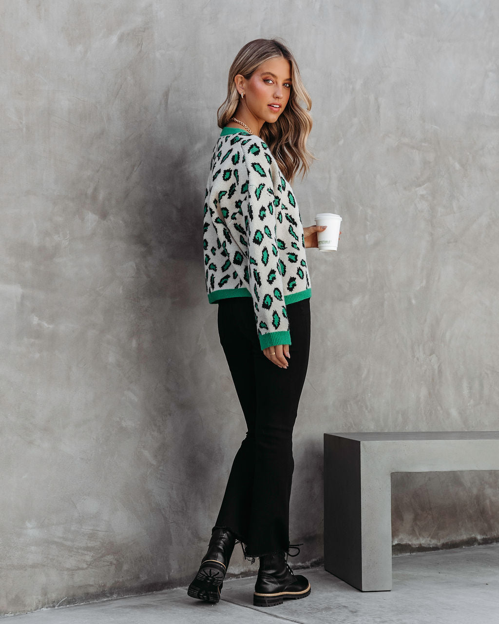 Amazonia Leopard Sweater - Green