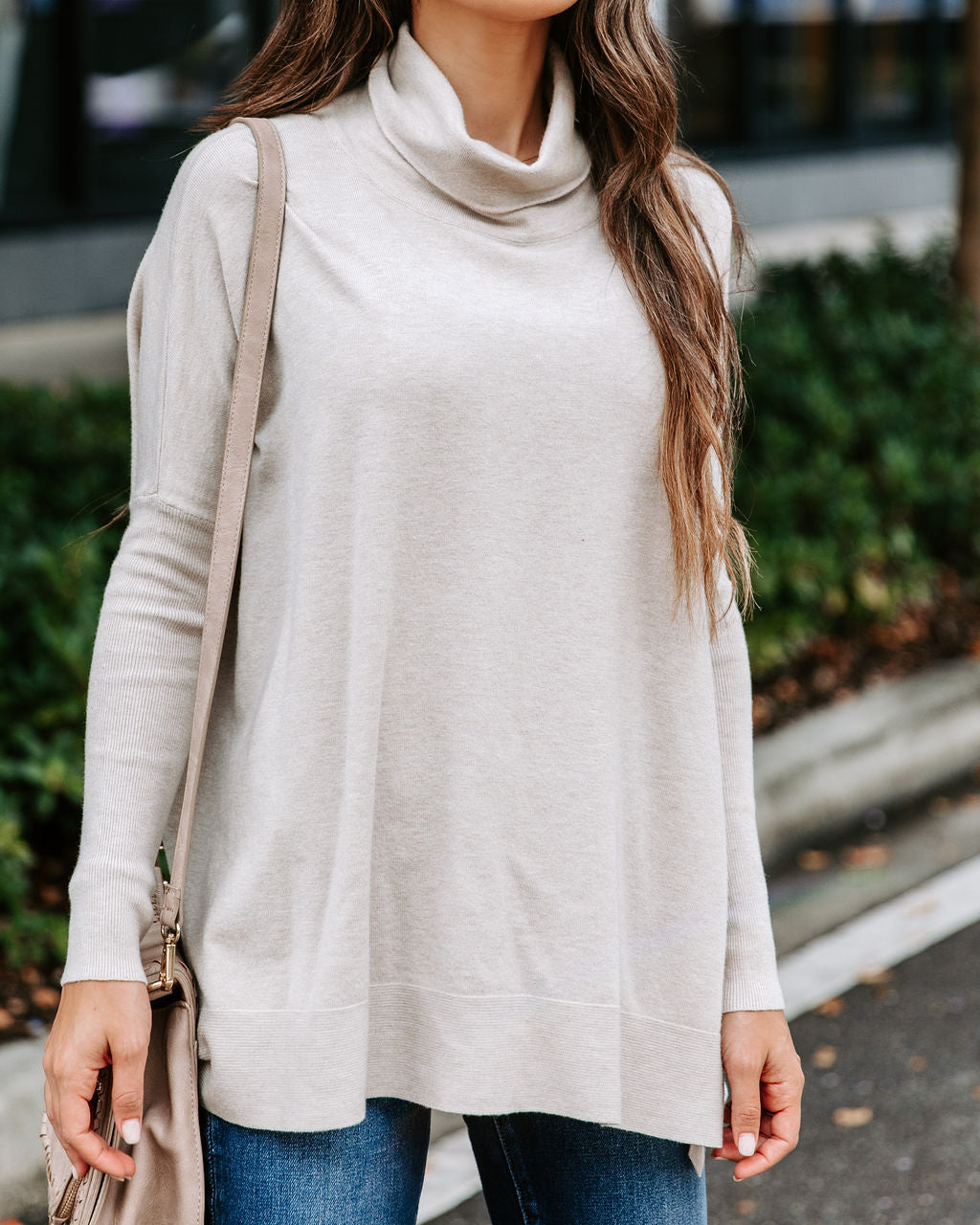 The More The Merrier Cowl Neck Knit Sweater - Grey